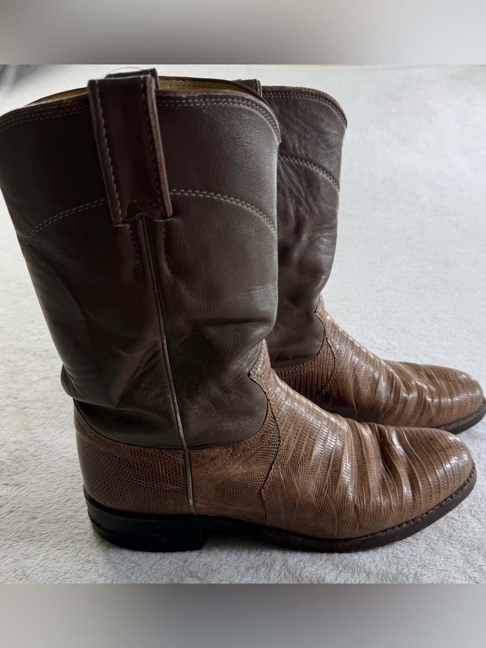 Vintage Justin Lizard Leather Cowboy Boots Women’s 7.5B USA
